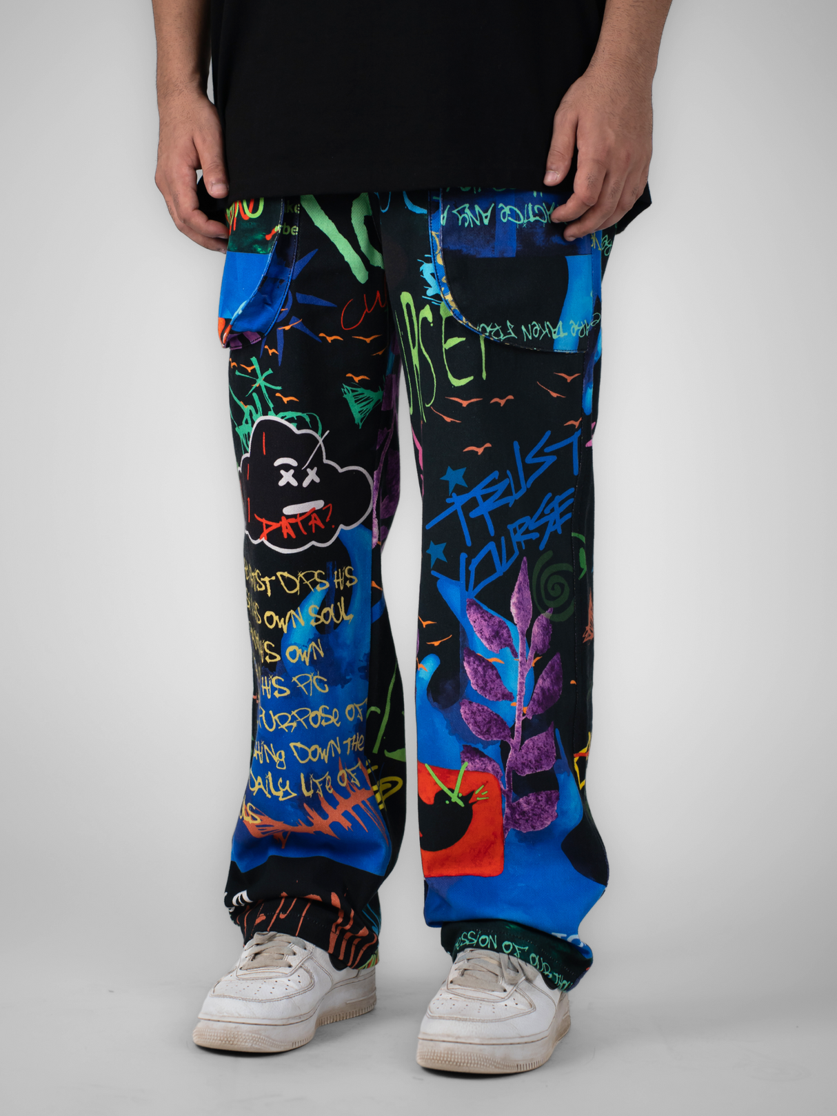 Graffiti Black Jeans