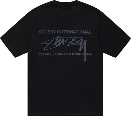 STUSSY SMOOTH INTERNATIONAL TEE BLACK