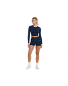 Gymshark Everyday Seamless Long Sleeve Crop Top Navy