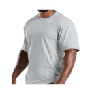 Gymshark Power T-Shirt Oversized Fit Light Grey Core Marl