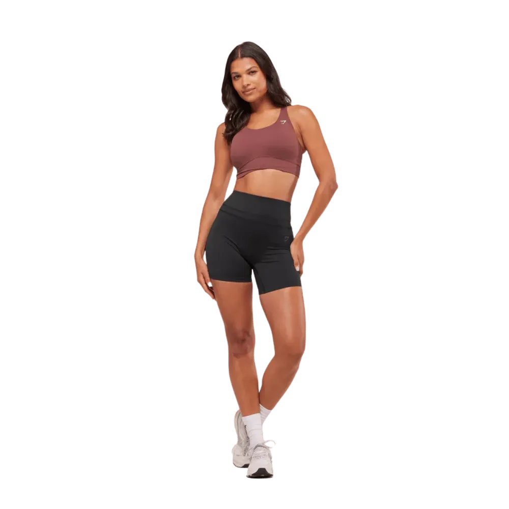 Gymshark Cross Over Sports Bra Burgundy Brown