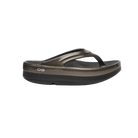 Oofos OOmega OOlala Stacked Sandal -Titanium Mirror