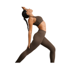 Nike X Skims Women's High-Waisted Footsie Grip Leggings Dark Sepia