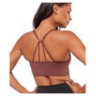 Gymshark Cross Over Sports Bra Burgundy Brown