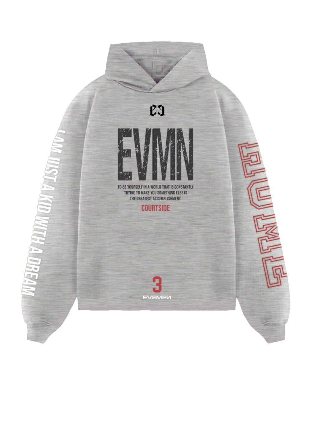 EVEMEN HOME HOODIE - MARL GREY