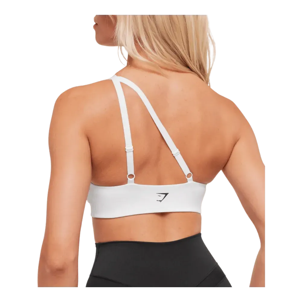 Gymshark One Shoulder Sports Bra White