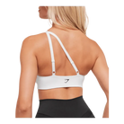 Gymshark One Shoulder Sports Bra White