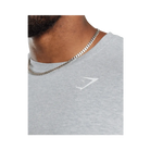 Gymshark Power T-Shirt Oversized Fit Light Grey Core Marl