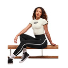Gymshark Lift Varsity Seamless Midi T-Shirt Soft White