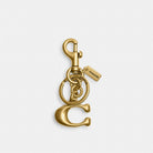 Coach Signature Bag Charm Brass Brass