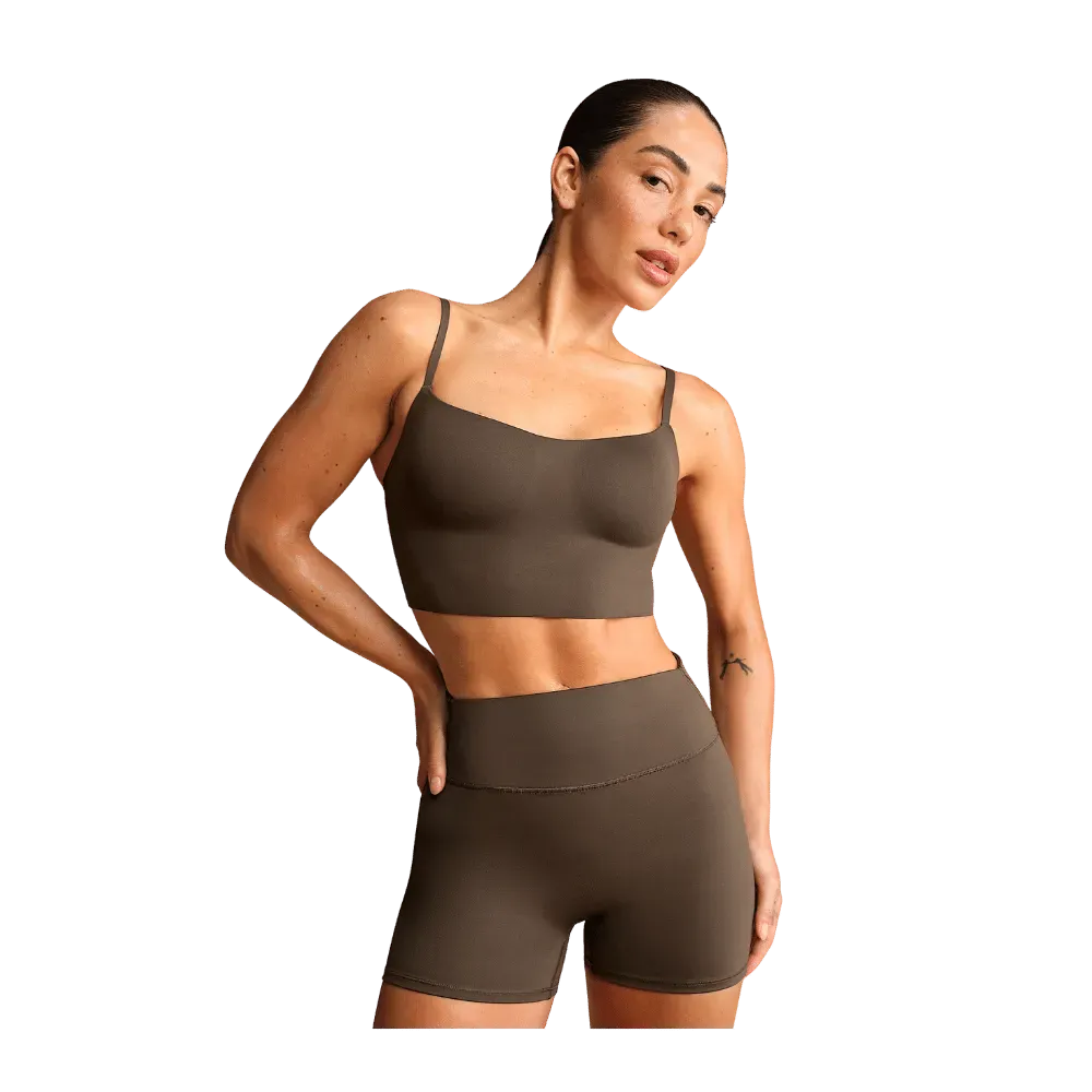 Nike X Skims Matte Women's Cami Longline Bra Dark Sepia