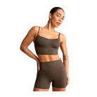 Nike X Skims Matte Women's Cami Longline Bra Dark Sepia