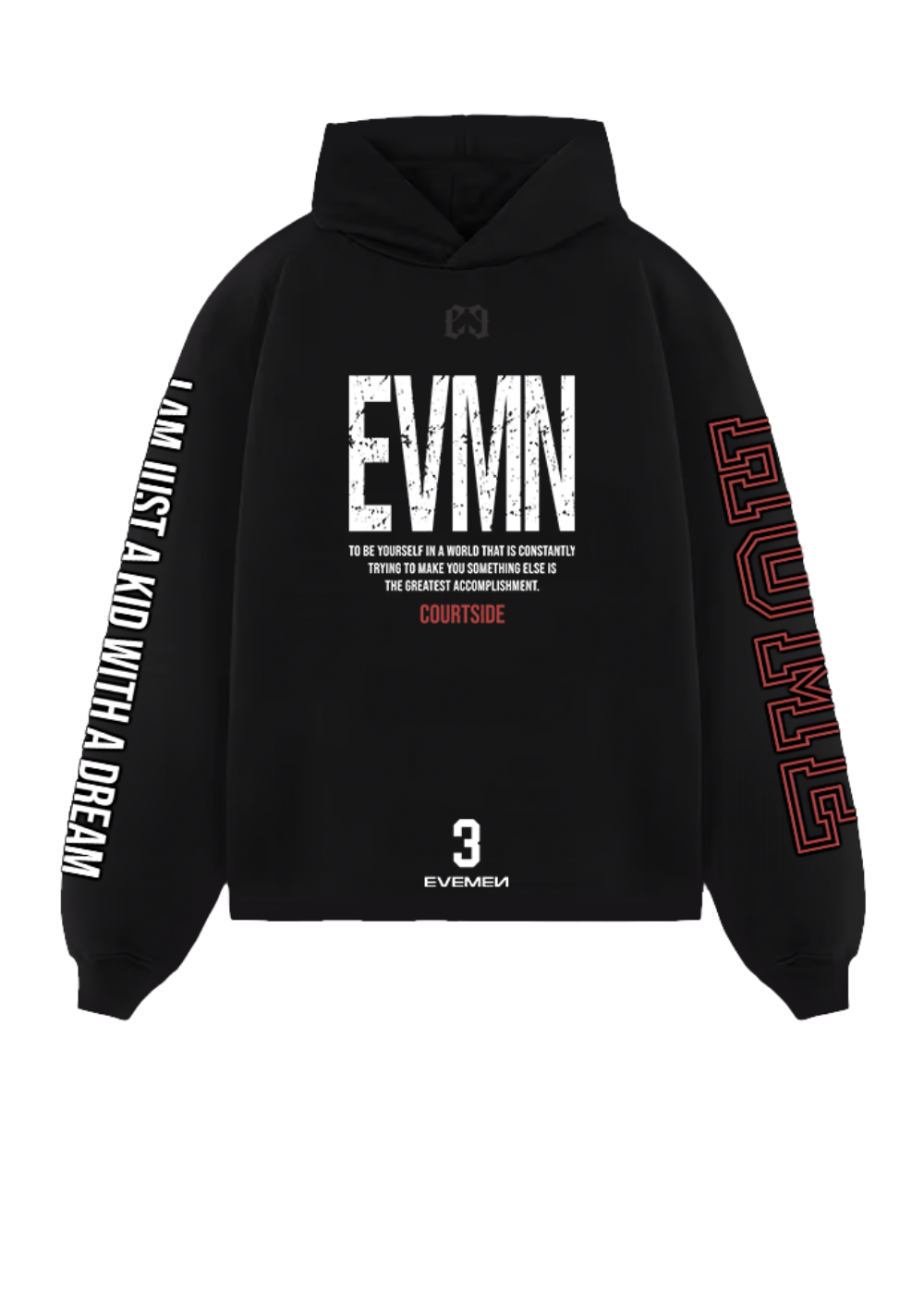 EVEMEN HOME HOODIE - BLACK