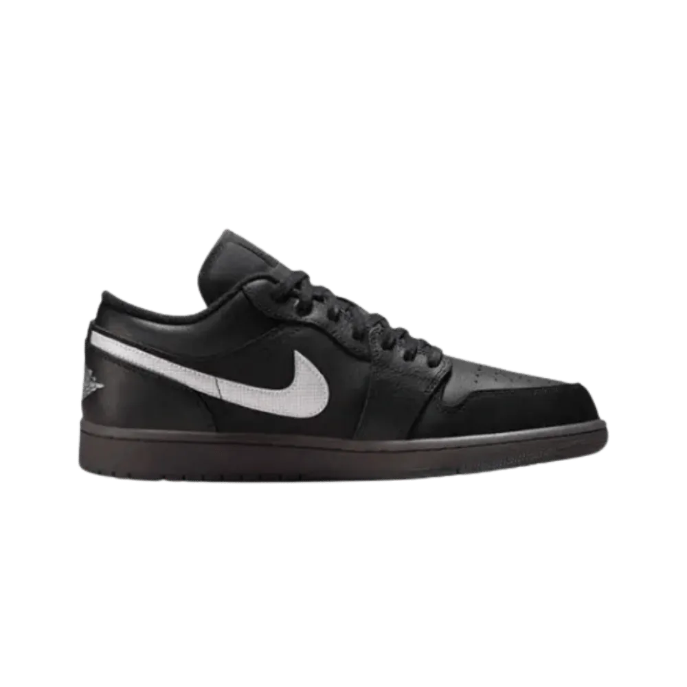 Jordan 1 Low Black White Dark Smoke Grey (Reflective Swoosh)