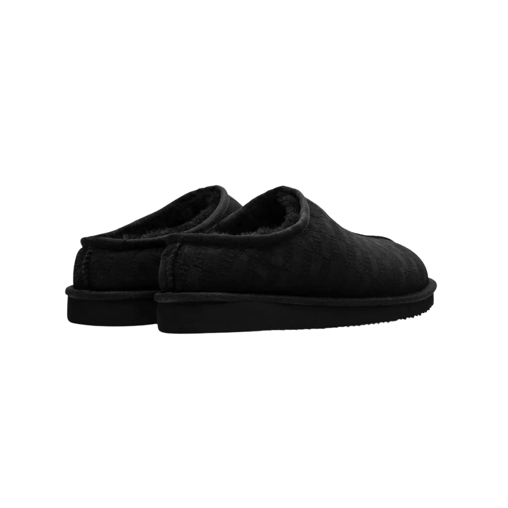 Kith Monogram Shearling Slippers - Black