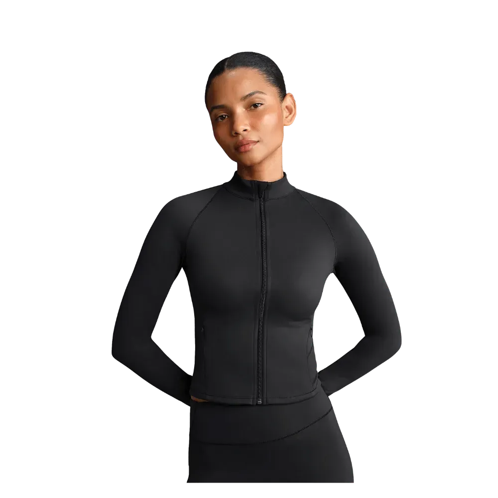 Nike X Skims Matte Women's Mock-Neck Full-Zip Jacket Obsidian