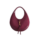 JW PEI Colette Faux Suede Crescent Hobo Bag - Deep Claret
