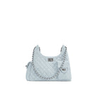 JW PEI Vivian Faux Suede Quilted Shoulder Bag - Light Blue