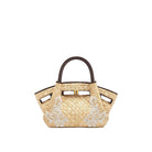 JW PEI Hana Mini Faux Straw Beading Tote Bag - Brown