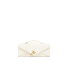 JW PEI Celeste Faux Suede Woven Textured Envelope Top Handle Bag - White
