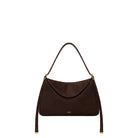 JW PEI Elowen Faux Suede Flap Shoulder Bag - Dark Brown