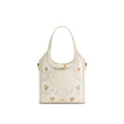 JW PEI Brooke Mini Belted Embellished Orchid Beaded Top Handle Bag - Ivory