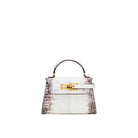 JW PEI Elise Top Handle Bag - White Croc