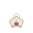 JW PEI Flora Orchid Shaped Top Handle Bag - Champagne