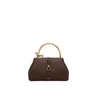JW PEI Bruna Dachshund Metal Handle Top Handle Bag - Dark Brown