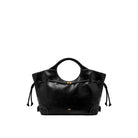 JW PEI Virelle Waxed Vegan Leather Drawstring Tote Bag - Black