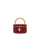 JW PEI Natalie Metal Geometric Pendant Handle Bag - Burgundy