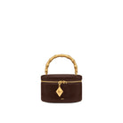 JW PEI Natalie Metal Geometric Pendant Handle Bag - Dark Brown