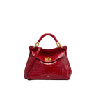 JW PEI Lucia Classic Top Handle Bag - Burgundy Croc