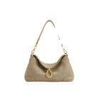 JW PEI Jayla Faux Suede Metal Pendant Embellished Shoulder Bag - Grey