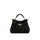 JW PEI Lucia Classic Artificial Crystal Top Handle Bag - Black