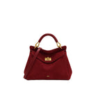 JW PEI Lucia Classic Faux Suede Top Handle Bag - Deep Burgundy