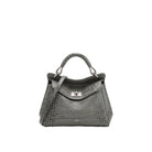 JW PEI Lucia Classic Top Handle Bag - Grey Croc
