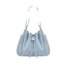 JW PEI Rowan Faux Suede Quilted Chain Bucket Bag - Blue