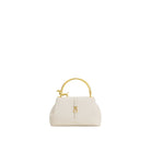 JW PEI Bruna Dachshund Metal Handle Top Handle Bag - White