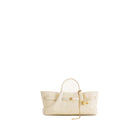 JW PEI Maeve Dachshund Metal Charm Tote Bag - Ivory Croc