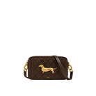 JW PEI Riley Faux Suede Dachshund Quilted Shoulder Bag - Dark Brown