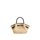 JW PEI Hana Mini Faux Straw Tote Bag - Brown