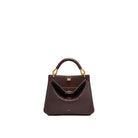 JW PEI Lucia Elephant-Effect Top Handle Bag - Dark Brown