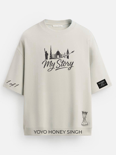 MY STORY 'WORLD IS YOURS' RIBBED T-SHIRT