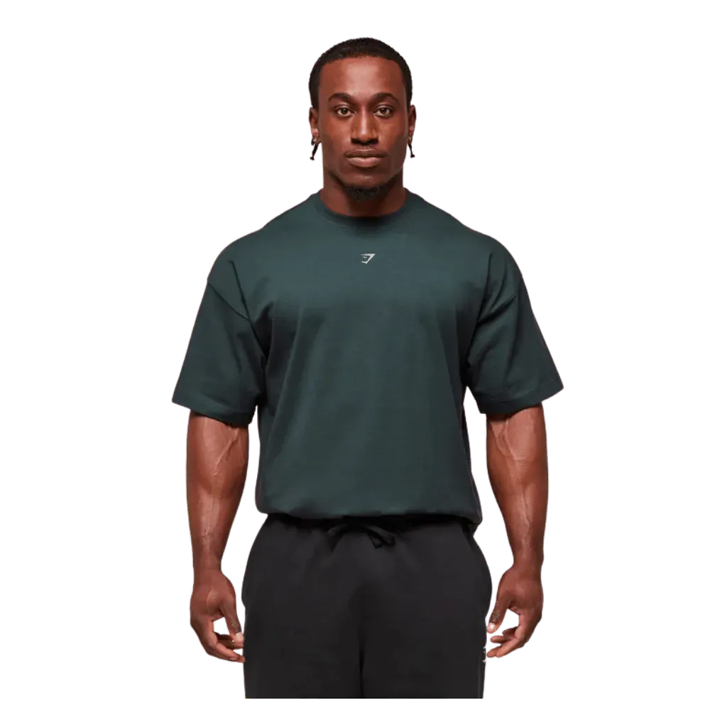 Gymshark Forged By Iron T-Shirt Extreme Oversized Fit Darkest Teal