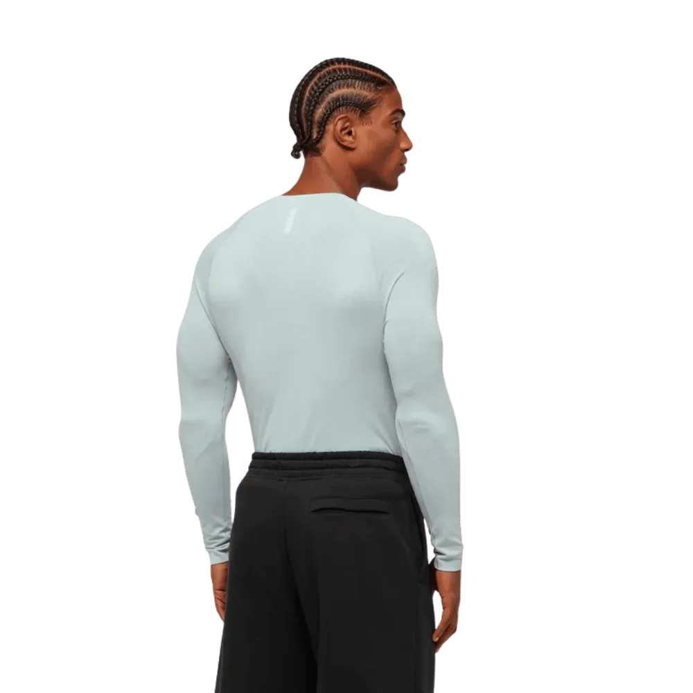 Gymshark Geo Seamless Long Sleeve T-Shirt Smoke Blue