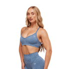 Gymshark Adapt Animal Seamless Sports Bra Worn Blue/Peri Blue