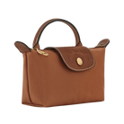 Longchamp Le Pliage Original Pouch with handle Cognac - Recycled canvas