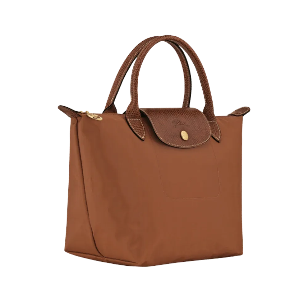Longchamp Le Pliage Original S Handbag Cognac - Recycled canvas