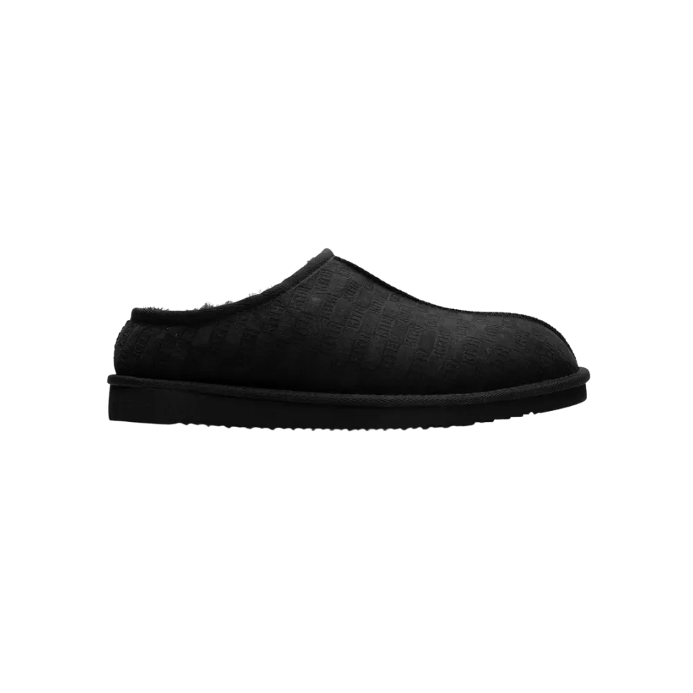 Kith Monogram Shearling Slippers - Black
